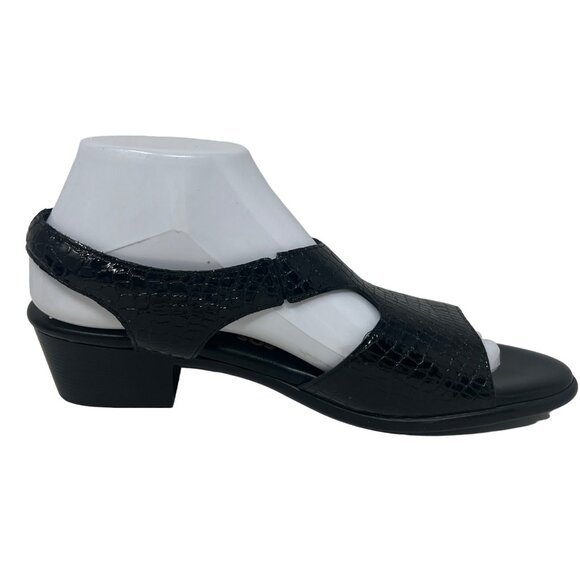 SAS Tripad Comfort Suntimer‎ Black Croc Leather Open-Toe Sandals 9.5 S (AAA) - Picture 4 of 9